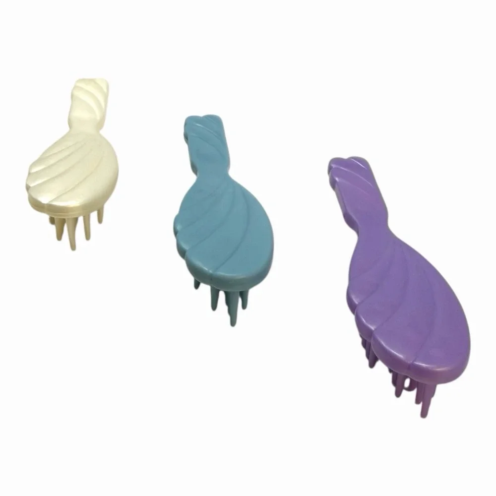 Barbie‎ Hair Brush Lot of (3) - White, Blue, Purple 1990s